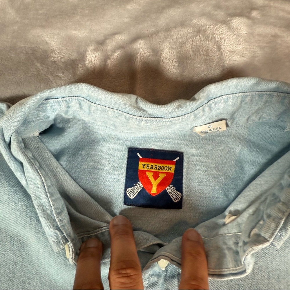 Vintage Villanova Wildcats Lacrosse Oxford Button Down Shirt Mens XL Blue 90s - Picture 2 of 8